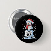 Weihnachten 67 Meme Fußball Schneemann Baum Lustig Button (Vorne & Hinten)