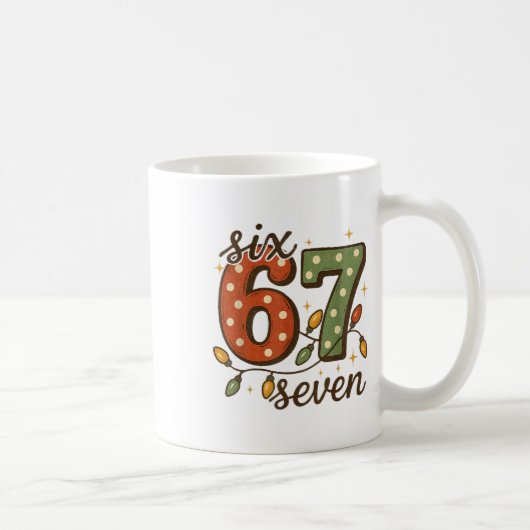 Weihnachten 67 Meme Six Seven 6-7 Lustiger Interne Kaffeetasse (Rechts)