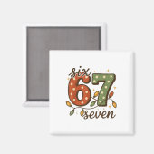 Weihnachten 67 Meme Six Seven 6-7 Lustiger Interne Magnet (Vorderseite/Rückseite)