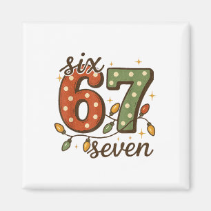 Weihnachten 67 Meme Six Seven 6-7 Lustiger Interne Magnet