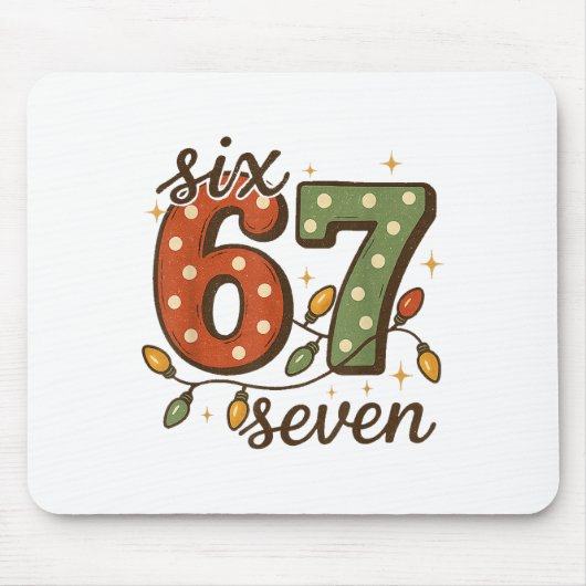 Weihnachten 67 Meme Six Seven 6-7 Lustiger Interne Mousepad (Vorne)