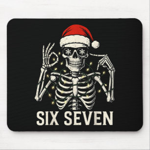 Weihnachten 67 Meme Skelett mit Santa Hut für Männ Mousepad