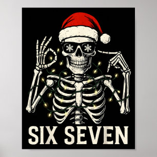 Weihnachten 67 Meme Skelett Mit Santa Hut Für Männ Poster