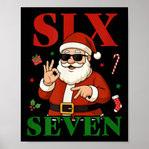 Weihnachten 67 Six Seven Lustiger Gen Z Alpha Slan Poster