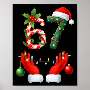 Weihnachten 67 Six Seven Meme Pyjama Feiertage Gen Poster