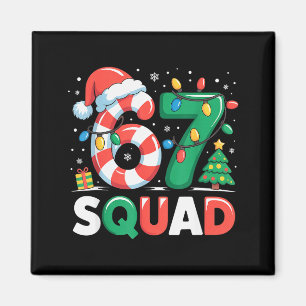 Weihnachten 67 Squad Lustige Candy Cane Lichter Ur Magnet
