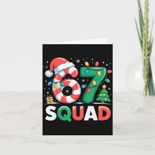 Weihnachten 67 Squad Lustige Zuckerstangen Lichter Karte