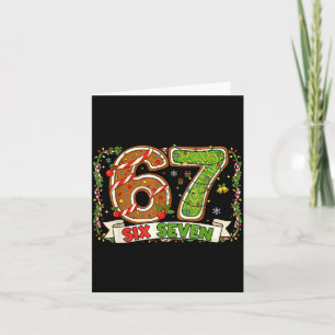 Weihnachten 67 Xmas Gen Rizzmas 6 7 Santa Brainrot Karte