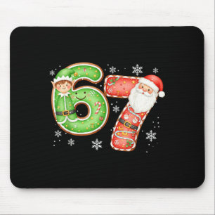 Weihnachten 6 7 Sechs Sieben Lustig 67 Meme Santa  Mousepad