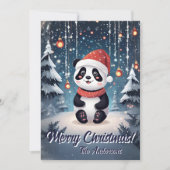 Weihnachten 6 Panda, Happy Holidays, Weihnachtskar Einladung (Vorderseite)