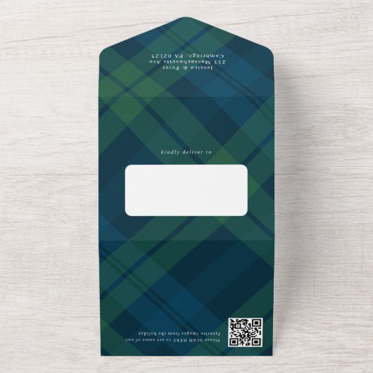 Weihnachten 7 Foto Gruß QR-Code Weihnachtskarte All In One Einladung (Außenbereich)