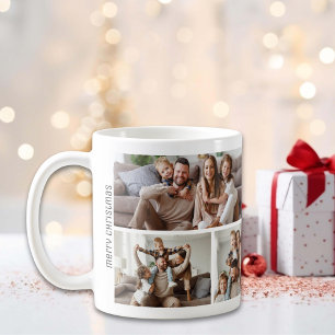 Weihnachten 7 Fotos Collage Familie Kaffeetasse