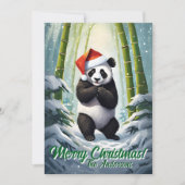 Weihnachten 7 Panda, Happy Holidays, Weihnachtskar Einladung (Vorderseite)