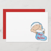 Weihnachten 7" x 5" Baby BlueVielen Dank für Ihre  Einladung (Vorne/Hinten)