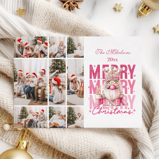 Weihnachten 9 Foto Vintag Pink Nutcracker