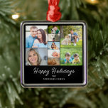 Weihnachten 9 FotoCollage Ornament Aus Metall<br><div class="desc">Moderne,  trendige Weihnachtsschmuck mit 9 Foto Collage. Ersetzen Sie die Fotos durch Ihre eigenen und ändern Sie den Text.</div>