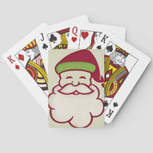 Weihnachten 9 : Santa Face Spielkarten 1