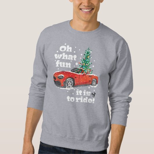 Weihnachten Abarth 124 Spider Fun Ride Sweatshirt (Vorderseite)