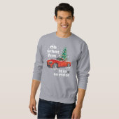 Weihnachten Abarth 124 Spider Fun Ride Sweatshirt (Vorne ganz)