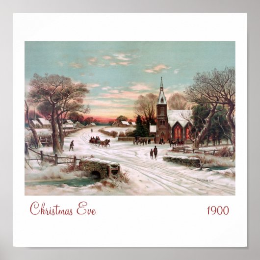 Weihnachten Abend Gerahmte Prints ... Poster (Vorne)