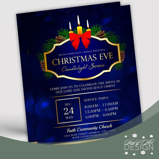 Weihnachten Abendessen Kirche Santa Maria delle Gr Flyer