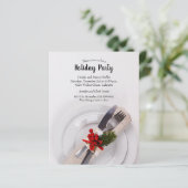 Weihnachten Abendessen Plate Feiertage Einladungen (Stehend Vorderseite)