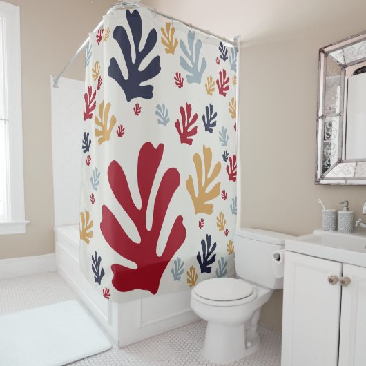 Weihnachten Abstrakte Blätter Mittelalterliche Mod Duschvorhang (Beispiel)