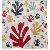 Weihnachten Abstrakte Blätter Mittelalterliche Mod Duschvorhang (Vorderseite)