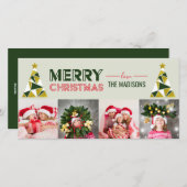 Weihnachten Abstrakte Pine Tree Foto Collage Card (Vorne/Hinten)