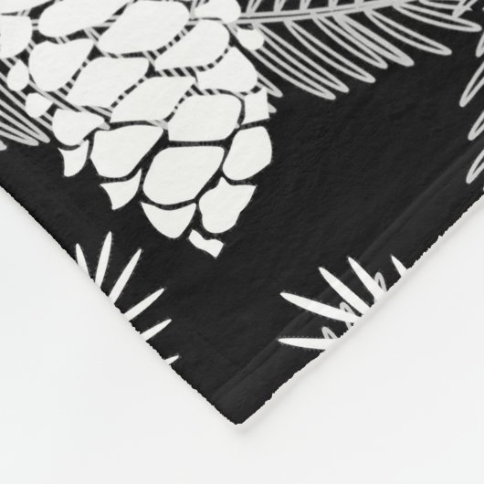 Weihnachten abstrakter Kiefernbaum Fleecedecke (Ecke)