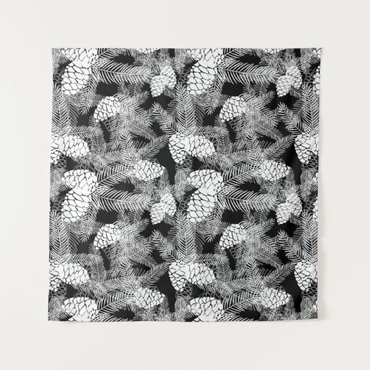 Weihnachten abstrakter Kiefernbaum Wandteppich (Vorderseite)