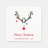 Weihnachten abstrakter Rentiername Serviette (Vorderseite)