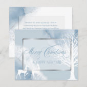 Weihnachten Abstraktes Budget Dusty Blue Winter Tr (Vorne/Hinten)