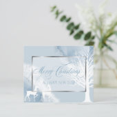 Weihnachten Abstraktes Budget Dusty Blue Winter Tr (Stehend Vorderseite)