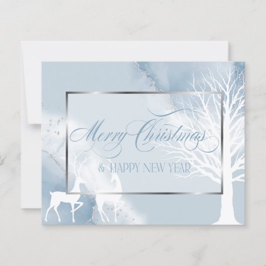 Weihnachten Abstraktes Budget Dusty Blue Winter Tr (Vorderseite)