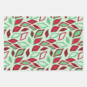 Weihnachten Abstraktes Leaf-Muster Geschenkpapier Set (Vorderseite 2)