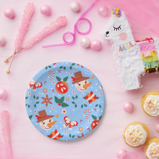 Weihnachten Abstraktes Muster Pappteller (Party)