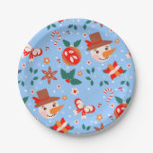 Weihnachten Abstraktes Muster Pappteller (Vorderseite)