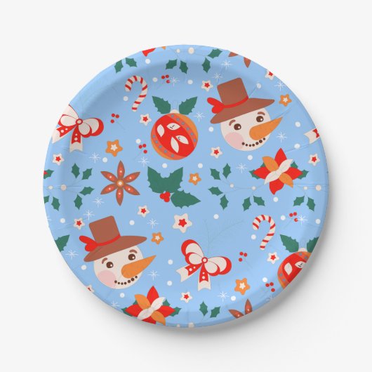 Weihnachten Abstraktes Muster Pappteller (Vorderseite)