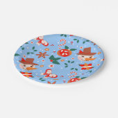 Weihnachten Abstraktes Muster Pappteller (Schrägansicht)