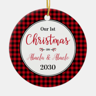 Weihnachten Abuela Abuelo Foto Keramik Ornament