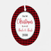 Weihnachten Abuela Abuelo Foto Ornament Aus Metall (Vorderseite links)