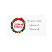 Weihnachten Adressaufkleber (Vorne)