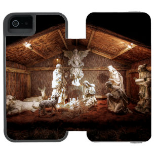Weihnachten Advent Jesus Krippe Krippenszene Incipio Watson™ iPhone 5 Geldbörsen Hülle