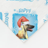 Weihnachten - Afghanischer Hund Fleecedecke (Ecke)
