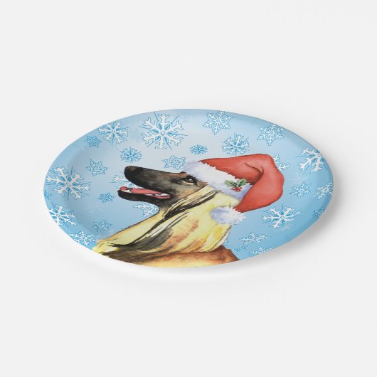 Weihnachten - Afghanischer Hund Pappteller (Schrägansicht)