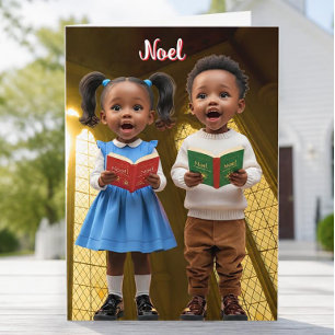 Weihnachten, Afroamerikanischer Kinderweihenkarte Feiertagskarte
