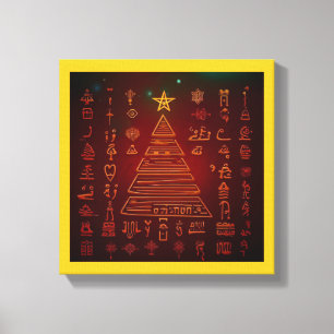 Weihnachten Ägyptische Hieroglyphen 1 Leinwanddruck