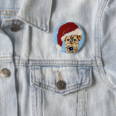 Weihnachten Airedale Button (Beispiel)