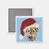 Weihnachten Airedale Magnet (Vorderseite/Rückseite)